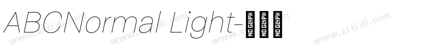 ABCNormal Light字体转换